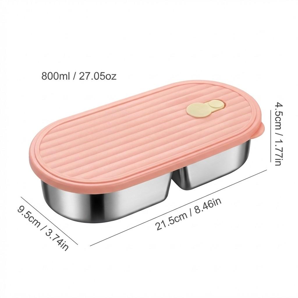 1/2pcs Portable Bento Lunch Box 800ML 304 Stainless Steel Divided Bento Box With Lid Microwave Safe Leak-proof Food Container
1/2pcs Portable Bento Lunch Box 800ML 304 Stainless Steel Divided Bento Box With Lid Microwave Safe Leak-proof Food Container