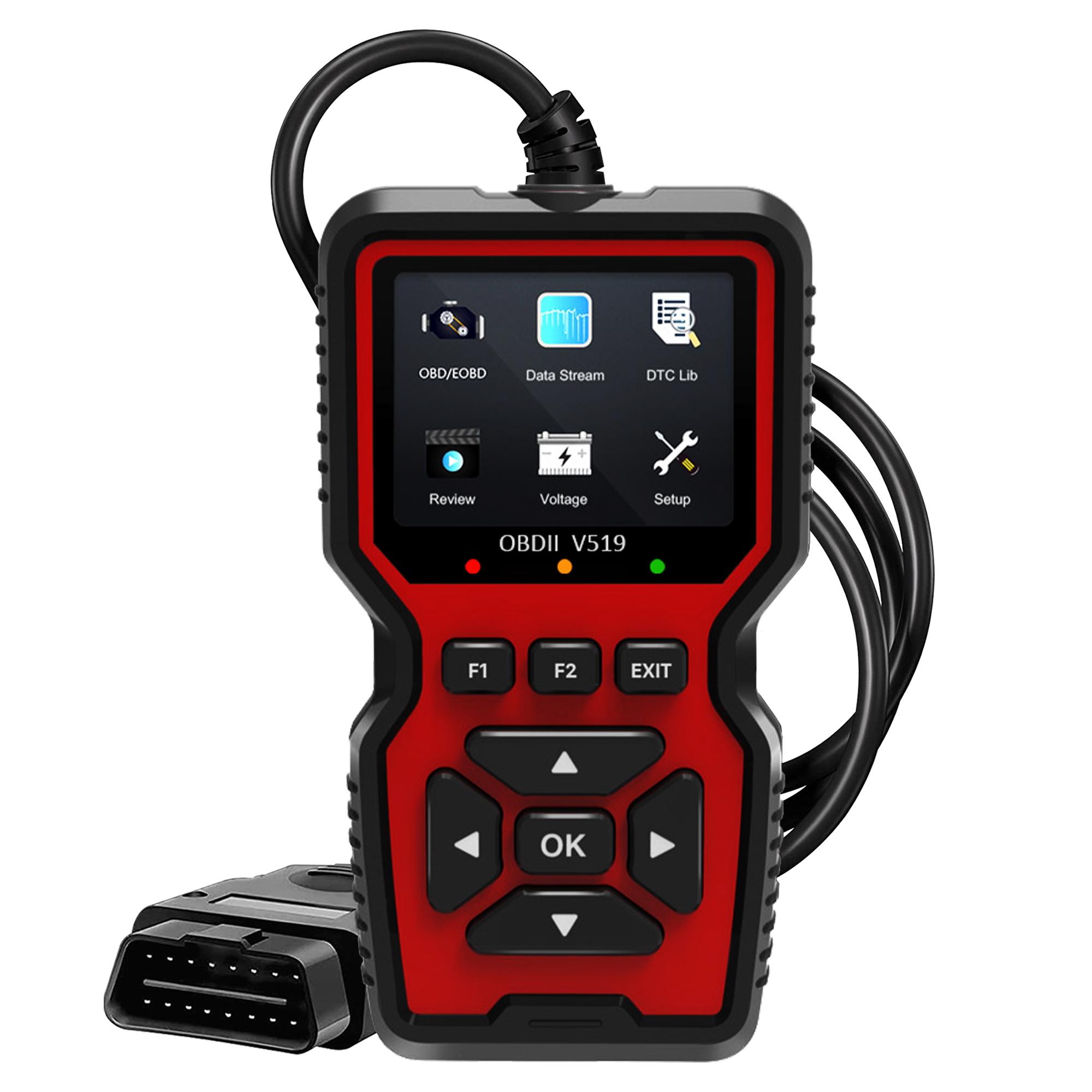 OBD2 V519 Scanner -OBDII + CAN Code Reader, Live Data, Battery Test, DTC Library, I/M Readiness, Check Engine Light & Smog Test красный
OBD2 V519 Scanner -OBDII + CAN Code Reader, Live Data, Battery Test, DTC Library, I/M Readiness, Check Engine Light & Smog Test красный