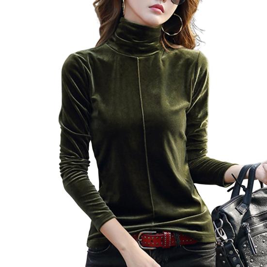 Yousheng Женские топы с высоким воротником и длинным рукавом, стандартный крой, пуловер, топ, осень-зима, утолщенная бархатная блузка XL зелёный
Yousheng Женские топы с высоким воротником и длинным рукавом, стандартный крой, пуловер, топ, осень-зима, утолщенная бархатная блузка XL зелёный