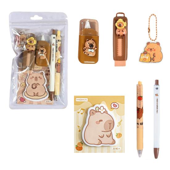 Capybara Stationery Set for Students Cute School Supplies Gift Kit for Back to Season Classroom Prize Bulk for Kids B
Capybara Stationery Set for Students Cute School Supplies Gift Kit for Back to Season Classroom Prize Bulk for Kids B