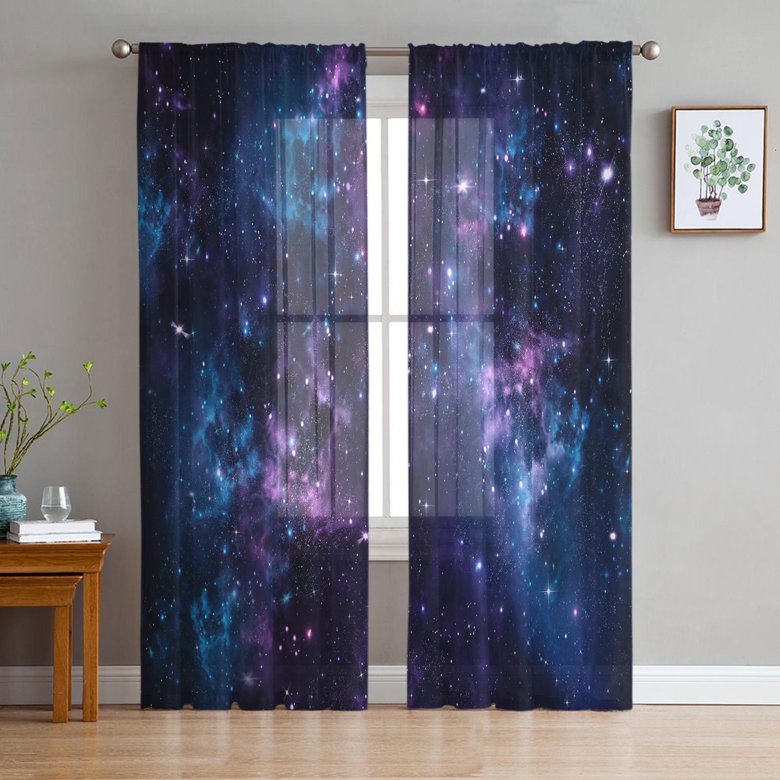 Starry Sky Moon Stars Beautiful Trees Tulle Curtains Living Room Decoration Chiffon Voile Kitchen Bedroom Curtain Sheer For Sitting Made Of Polyester W100*H130(CM)-Grommet top&2PCS
Starry Sky Moon Stars Beautiful Trees Tulle Curtains Living Room Decoration Chiffon Voile Kitchen Bedroom Curtain Sheer For Sitting Made Of Polyester W100*H130(CM)-Grommet top&2PCS