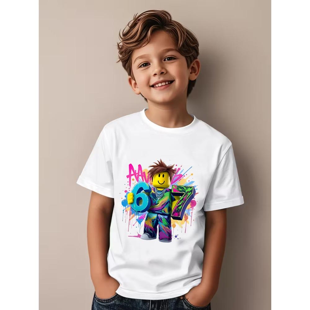 Summer Funny Meme Number 67 Six Seven Print Kids Short Sleeves T-Shirt Loose Casual Outdoor Street Boy and Girl Tees Tops 100
Summer Funny Meme Number 67 Six Seven Print Kids Short Sleeves T-Shirt Loose Casual Outdoor Street Boy and Girl Tees Tops 100