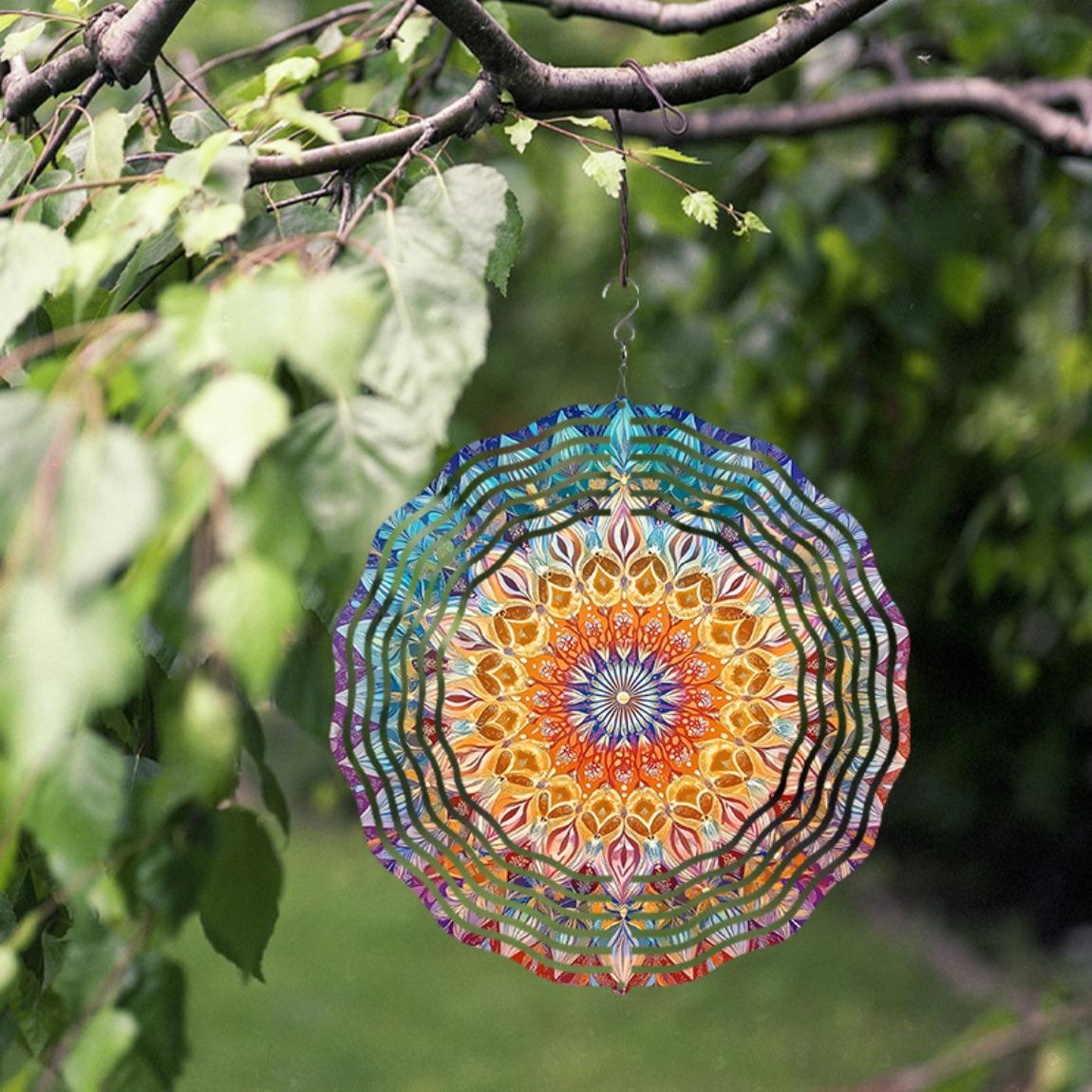 10 Inch Metal Wind Spinner Outdoor Hanging Decor with 360 Degree Rotating Hook Garden Yard Balcony Ornament All Season Gift Idea 01A
10 Inch Metal Wind Spinner Outdoor Hanging Decor with 360 Degree Rotating Hook Garden Yard Balcony Ornament All Season Gift Idea 01A