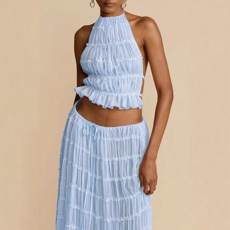 2025 New Summer Cross-Border European and American Amazon Women s Sleeveless Backless Halter Neck Sexy Multi-Color Flared Skirt Set White S
2025 New Summer Cross-Border European and American Amazon Women s Sleeveless Backless Halter Neck Sexy Multi-Color Flared Skirt Set White S