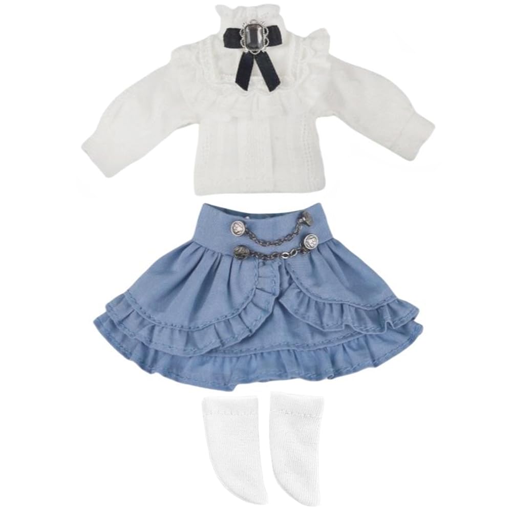 Наряд размера Obitsu 11 OB11 для куклы Obitsu 11см тела: Блузка, Юбка, Платье с лентой, Стиль Лолита, Милый, Набор из 3 предметов (синий)
Наряд размера Obitsu 11 OB11 для куклы Obitsu 11см тела: Блузка, Юбка, Платье с лентой, Стиль Лолита, Милый, Набор из 3 предметов (синий)