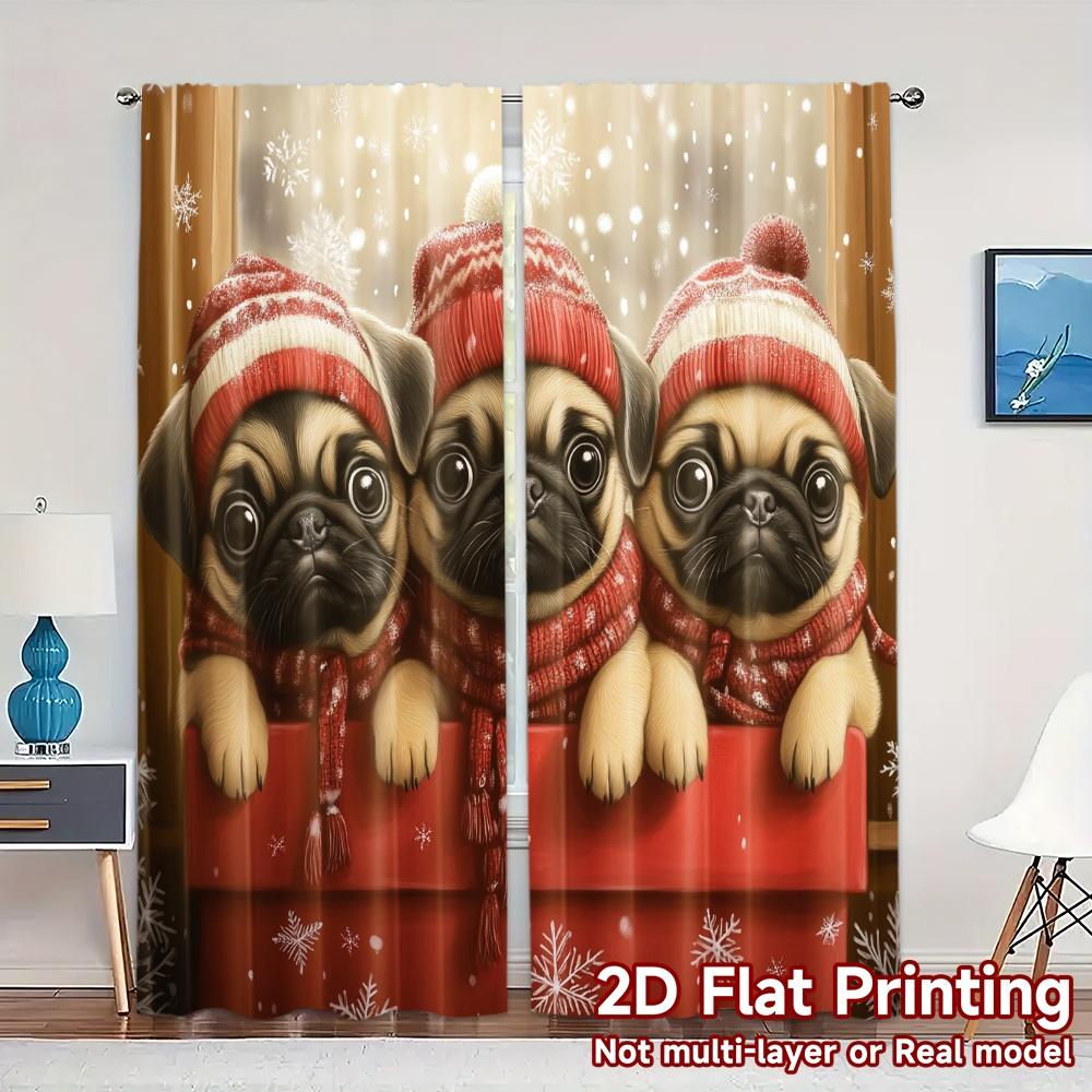 2pcs,Curtains Cute Pug Puppies Festive Winter Snow (2) Chic Curtains&Window Treatment Versatile Fabric Curtains Versatile All 52.50×116.00 CM 2pcs
2pcs,Curtains Cute Pug Puppies Festive Winter Snow (2) Chic Curtains&Window Treatment Versatile Fabric Curtains Versatile All 52.50×116.00 CM 2pcs