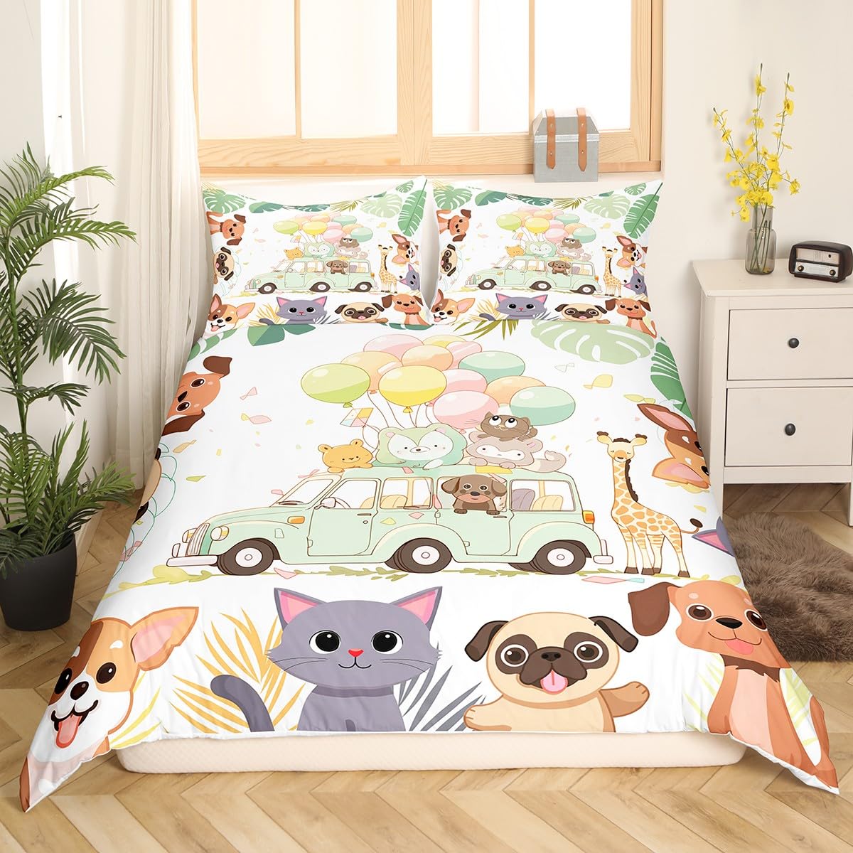 Comforter Cute Animals Bedding Set 3D Printed Cartoon Soft Single Twin Double Queen King Size For Birthday Gift Home Decor Comforter (quilt)-EU Single(135*200cm)3pcs
Comforter Cute Animals Bedding Set 3D Printed Cartoon Soft Single Twin Double Queen King Size For Birthday Gift Home Decor Comforter (quilt)-EU Single(135*200cm)3pcs