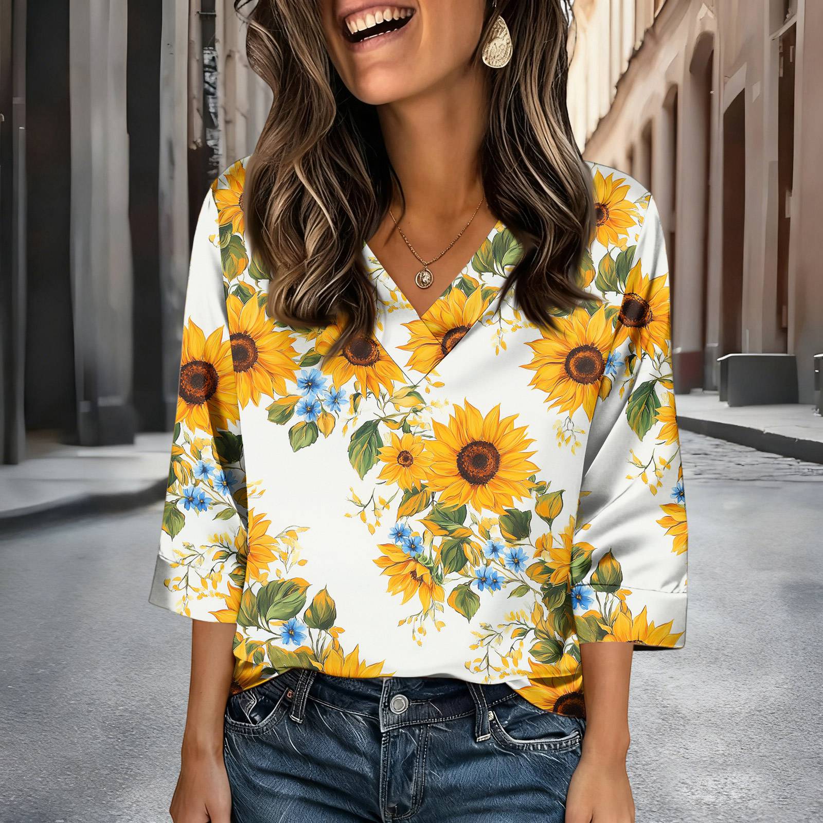 Womens 3/4 Length Sleeves Shirts V-Neck Satin Loose Dressy Trendy T-Shirt Pullover Blouse Tops XL жовтий
Womens 3/4 Length Sleeves Shirts V-Neck Satin Loose Dressy Trendy T-Shirt Pullover Blouse Tops XL жовтий