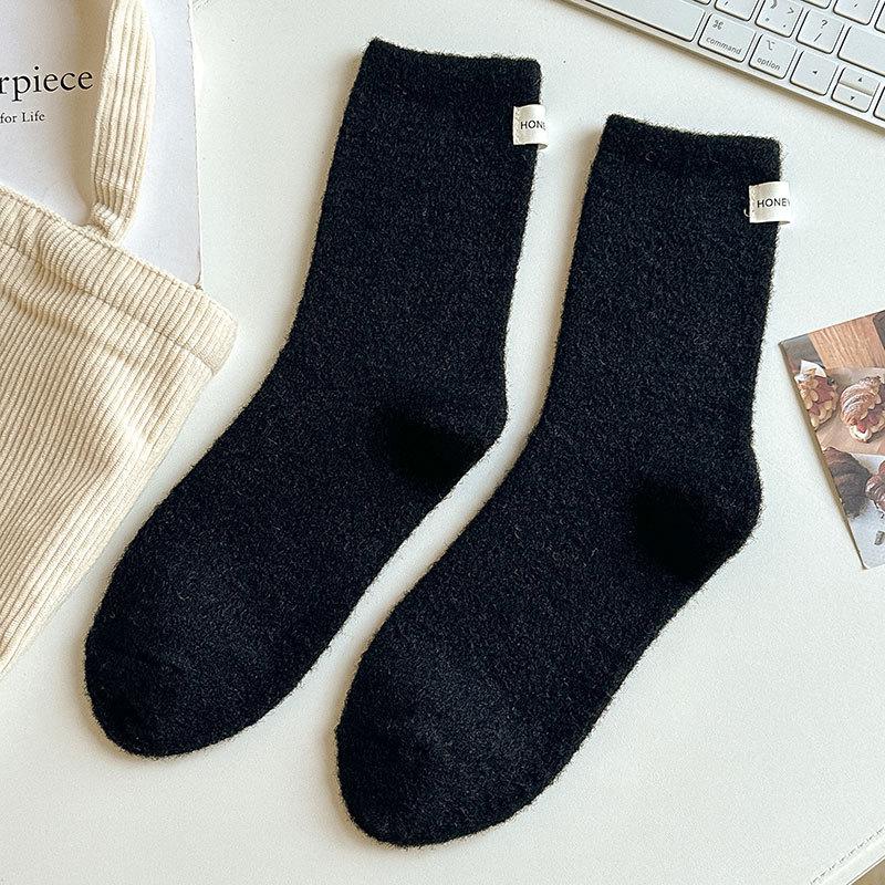 Australian Velvet Simple Cloth Label Love Socks For Children Warm And Thickened Sleep Coral Velvet Medium Tube Confinement Floor Socks One size fits all чорний
Australian Velvet Simple Cloth Label Love Socks For Children Warm And Thickened Sleep Coral Velvet Medium Tube Confinement Floor Socks One size fits all чорний
