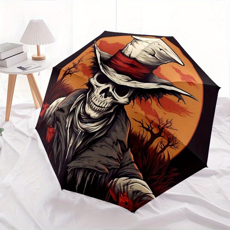 1pc Skull in Top Hat Fully Automatic Folding Portable Umbrella, 8 Iron Frames, Three-Fold Design, Suitable for All Seasons, Suitable for Outdoor Use.Z
1pc Skull in Top Hat Fully Automatic Folding Portable Umbrella, 8 Iron Frames, Three-Fold Design, Suitable for All Seasons, Suitable for Outdoor Use.Z
