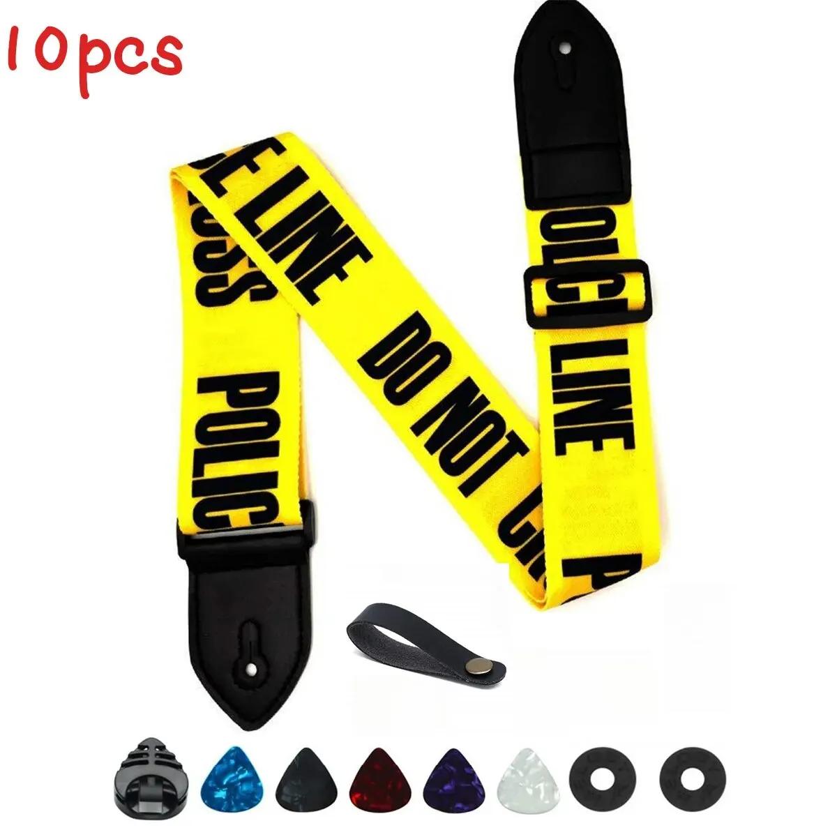 10Pcs Soft Guitar Strap With 3 Pick Holders, Strap Button Headstock Adaptor, 1 Pair Strap Locks and 5 Guitar Picks Set
10Pcs Soft Guitar Strap With 3 Pick Holders, Strap Button Headstock Adaptor, 1 Pair Strap Locks and 5 Guitar Picks Set