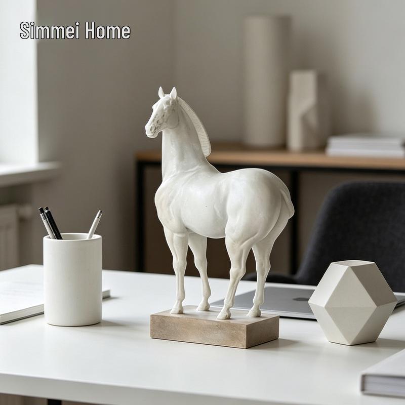 Modern Retro Horse Sculpture - White Ornament for Hotel Lobby, Villa, or Home Decor Black Small - 17*9.5*28.5cm
Modern Retro Horse Sculpture - White Ornament for Hotel Lobby, Villa, or Home Decor Black Small - 17*9.5*28.5cm