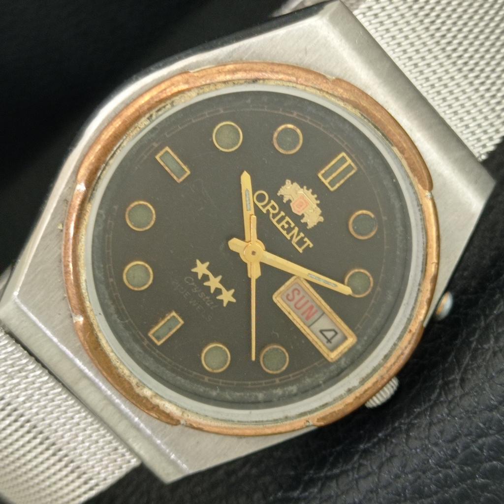 JAPAN VINTAGE ORIENT CRYSTAL AUTOMATIC 46941 MENS ORIGINAL DIAL WATCH a704953-1
JAPAN VINTAGE ORIENT CRYSTAL AUTOMATIC 46941 MENS ORIGINAL DIAL WATCH a704953-1