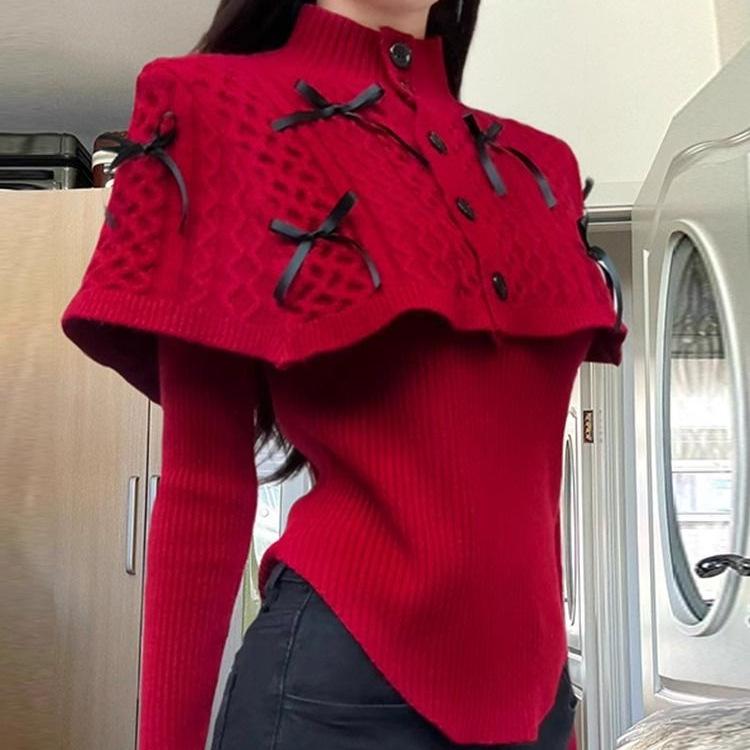 Women s Red Cape Shawl Sweater: Autumn/Winter High-End Knitted Two-Piece Set Small чорний
Women s Red Cape Shawl Sweater: Autumn/Winter High-End Knitted Two-Piece Set Small чорний