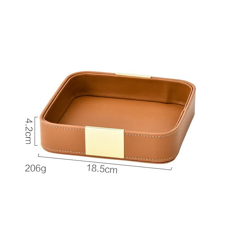 Light Luxury PU Leather Storage Portable Makeup Organizer Storage Jewelry Ring Dish Entrance Key Holder Sundry Tray Jewellry коричневий
Light Luxury PU Leather Storage Portable Makeup Organizer Storage Jewelry Ring Dish Entrance Key Holder Sundry Tray Jewellry коричневий