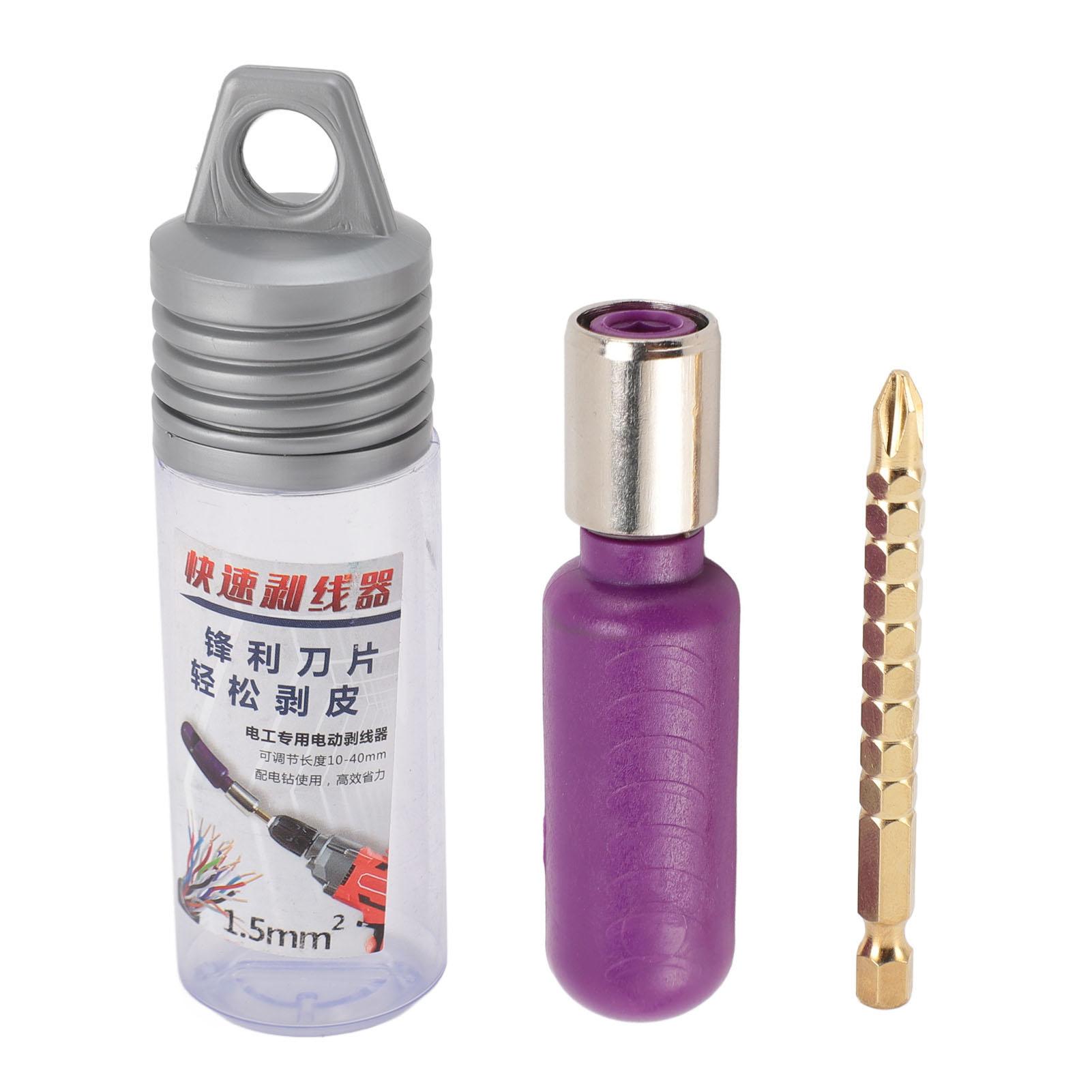Electric Drill Wire Stripper Adjustable Stripping Length High Carbon Steel Electric Wire Peeling
Electric Drill Wire Stripper Adjustable Stripping Length High Carbon Steel Electric Wire Peeling