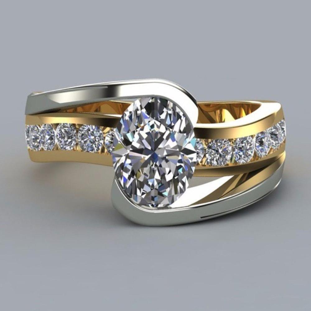 Elegant Two Tone Oval Zircon Ring for Women Stylish Engagement Jewelry Durable Plated Wedding Band Gift No. 10
Elegant Two Tone Oval Zircon Ring for Women Stylish Engagement Jewelry Durable Plated Wedding Band Gift No. 10