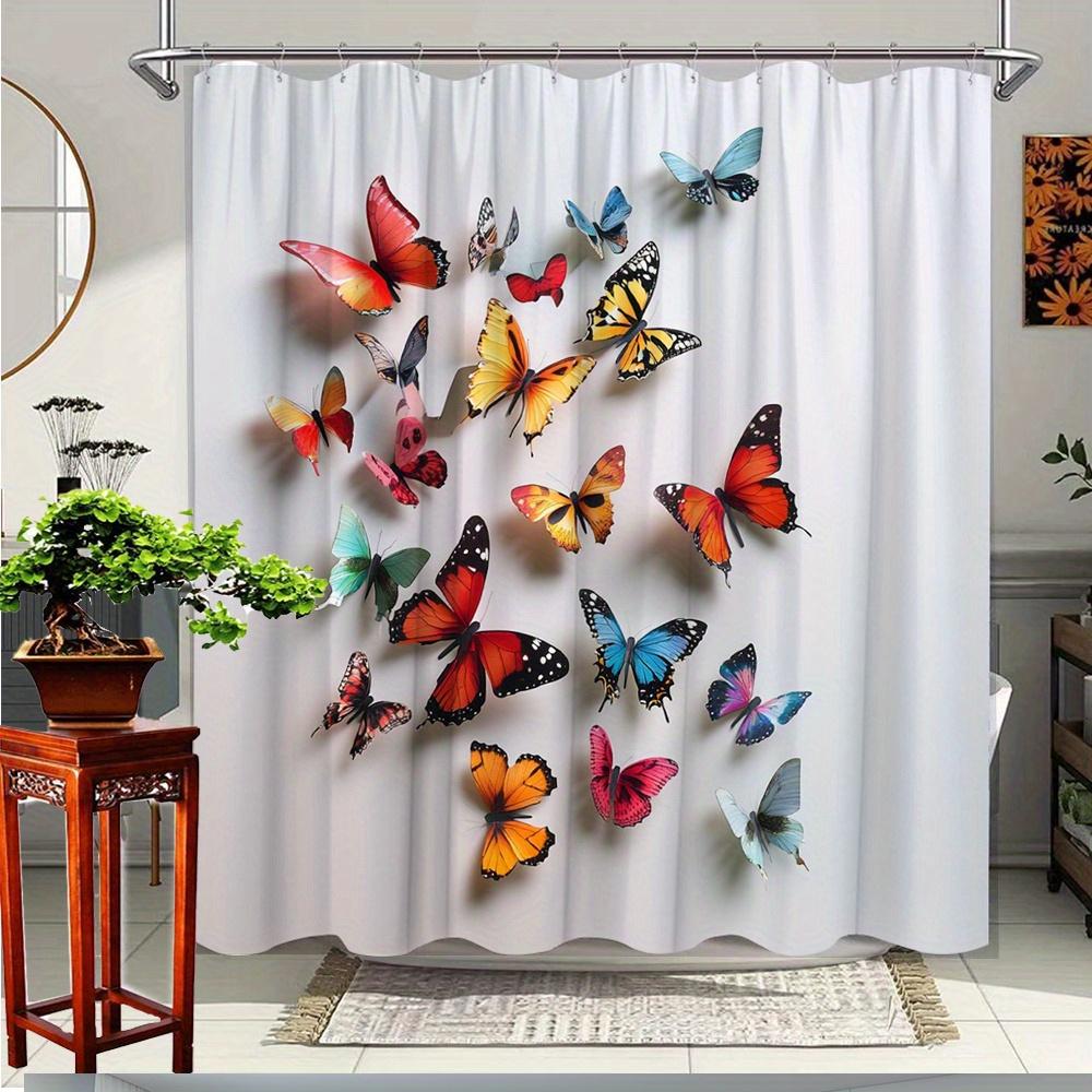 1Pc Colorful Butterfly Shower Curtain, Eyecatching Bathroom Decor, Polyester Fabric, Beautiful Nature Theme, Adds Vibrant Charm, W60H190(CM)-1 Pcs
1Pc Colorful Butterfly Shower Curtain, Eyecatching Bathroom Decor, Polyester Fabric, Beautiful Nature Theme, Adds Vibrant Charm, W60H190(CM)-1 Pcs