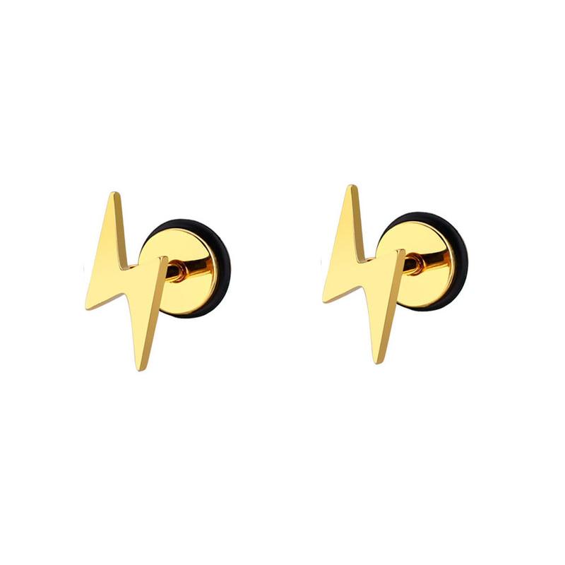 Punk Lightning Stud Earrings for Men Stainless Steel Piercing Jewelry Party Gift золотий
Punk Lightning Stud Earrings for Men Stainless Steel Piercing Jewelry Party Gift золотий