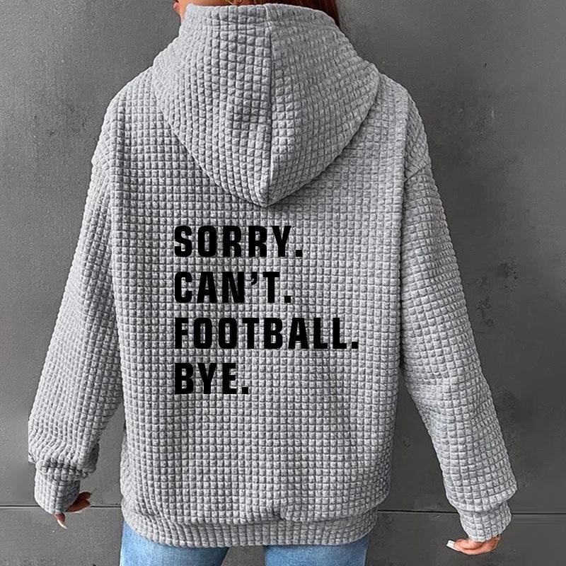 Женский вафельный худи с длинным рукавом и капюшоном с принтом букв на осень/зиму S темно-серого
Женский вафельный худи с длинным рукавом и капюшоном с принтом букв на осень/зиму S темно-серого