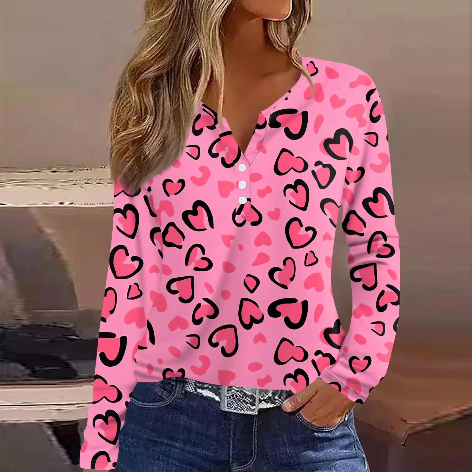 Женская футболка с принтом ко Дню святого Валентина, туника с длинным рукавом и пуговицами, повседневная мода на выходные, базовый топ с V-образным вырезом M розовый
Женская футболка с принтом ко Дню святого Валентина, туника с длинным рукавом и пуговицами, повседневная мода на выходные, базовый топ с V-образным вырезом M розовый