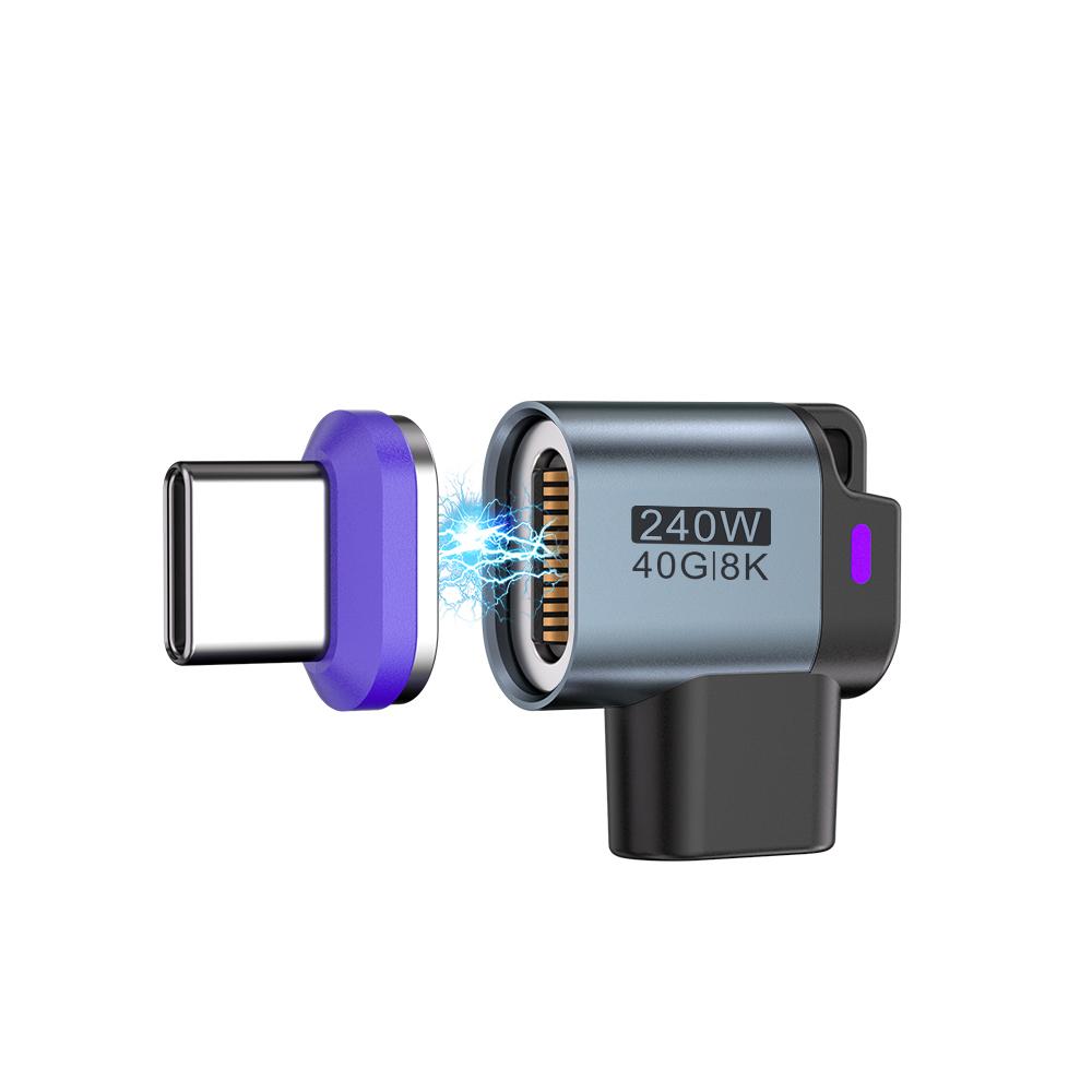 240W USB-C Magnetic Adapter Type-C to Type-C Fast Charging USB4.0 Connector 40Gbps 8K@60Hz Thunderbolt 4/3 for iPhone17 MacBook
240W USB-C Magnetic Adapter Type-C to Type-C Fast Charging USB4.0 Connector 40Gbps 8K@60Hz Thunderbolt 4/3 for iPhone17 MacBook
