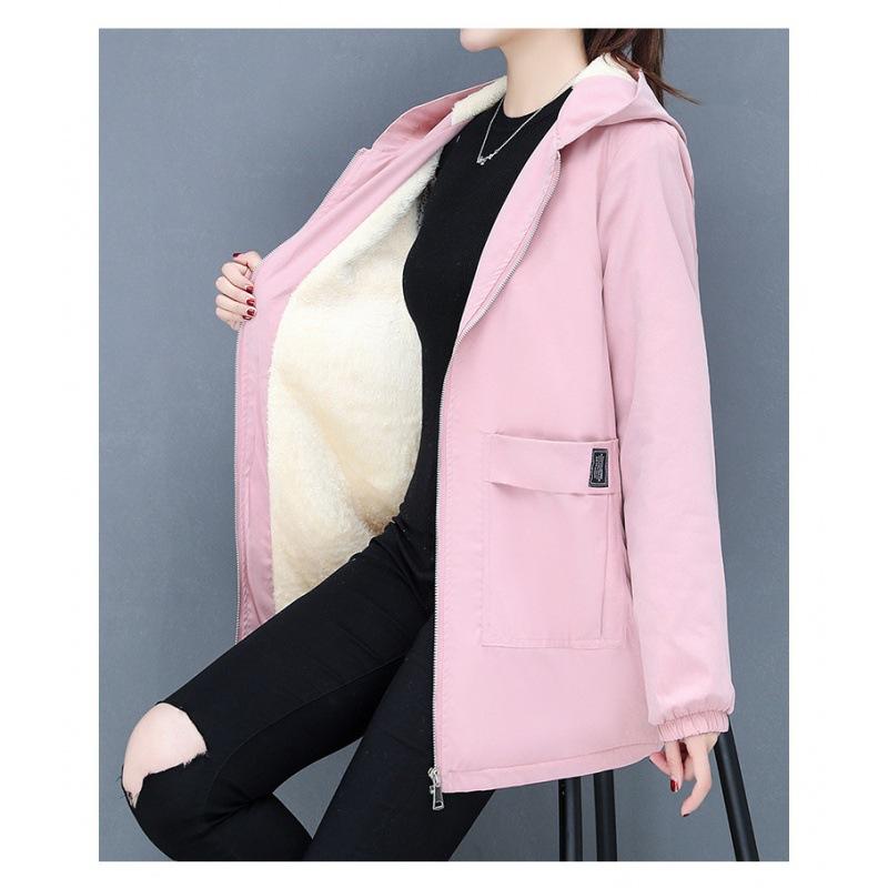 Осенне-зимнее толстое теплое пальто из овечьей шерсти с хлопковой подкладкой, женская блузка средней длины с капюшоном и свободным кроем XXL розовый
Осенне-зимнее толстое теплое пальто из овечьей шерсти с хлопковой подкладкой, женская блузка средней длины с капюшоном и свободным кроем XXL розовый
