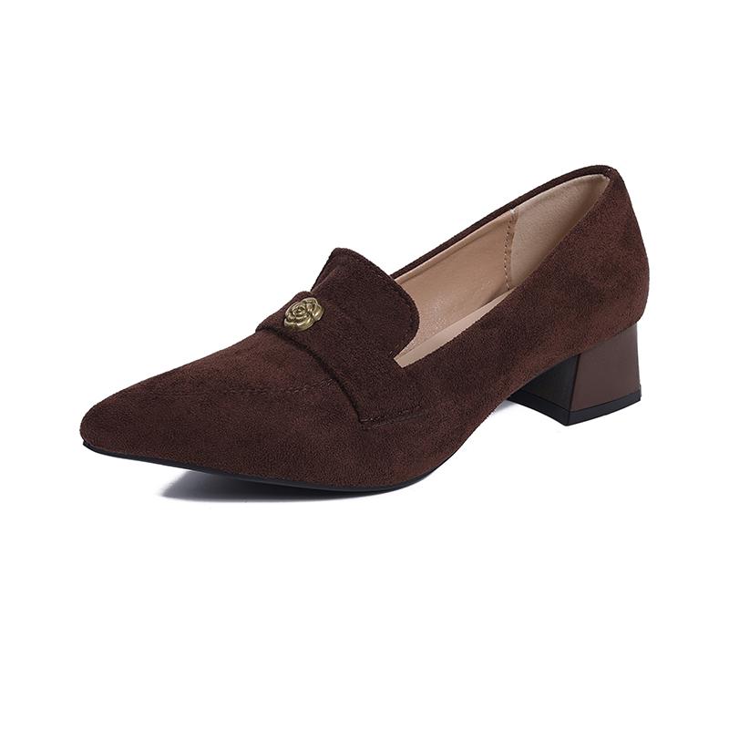Metal Buckle Slip-on Low Top Single Shoes Fashion Pointed Toe Deep Mouth Mid-heel Shoes 42 коричневий
Metal Buckle Slip-on Low Top Single Shoes Fashion Pointed Toe Deep Mouth Mid-heel Shoes 42 коричневий