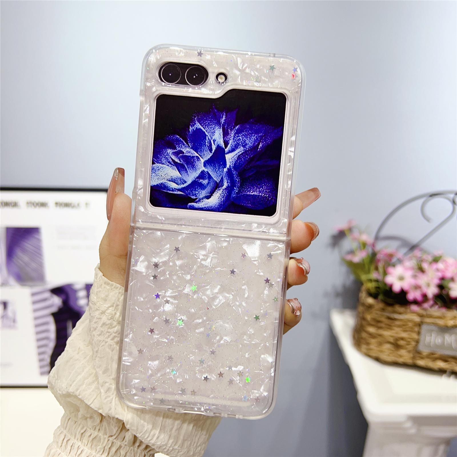 For Samsung Galaxy Z Flip5 5G Epoxy Glitter PC Phone Case Shell Pattern Protective Cover White
For Samsung Galaxy Z Flip5 5G Epoxy Glitter PC Phone Case Shell Pattern Protective Cover White