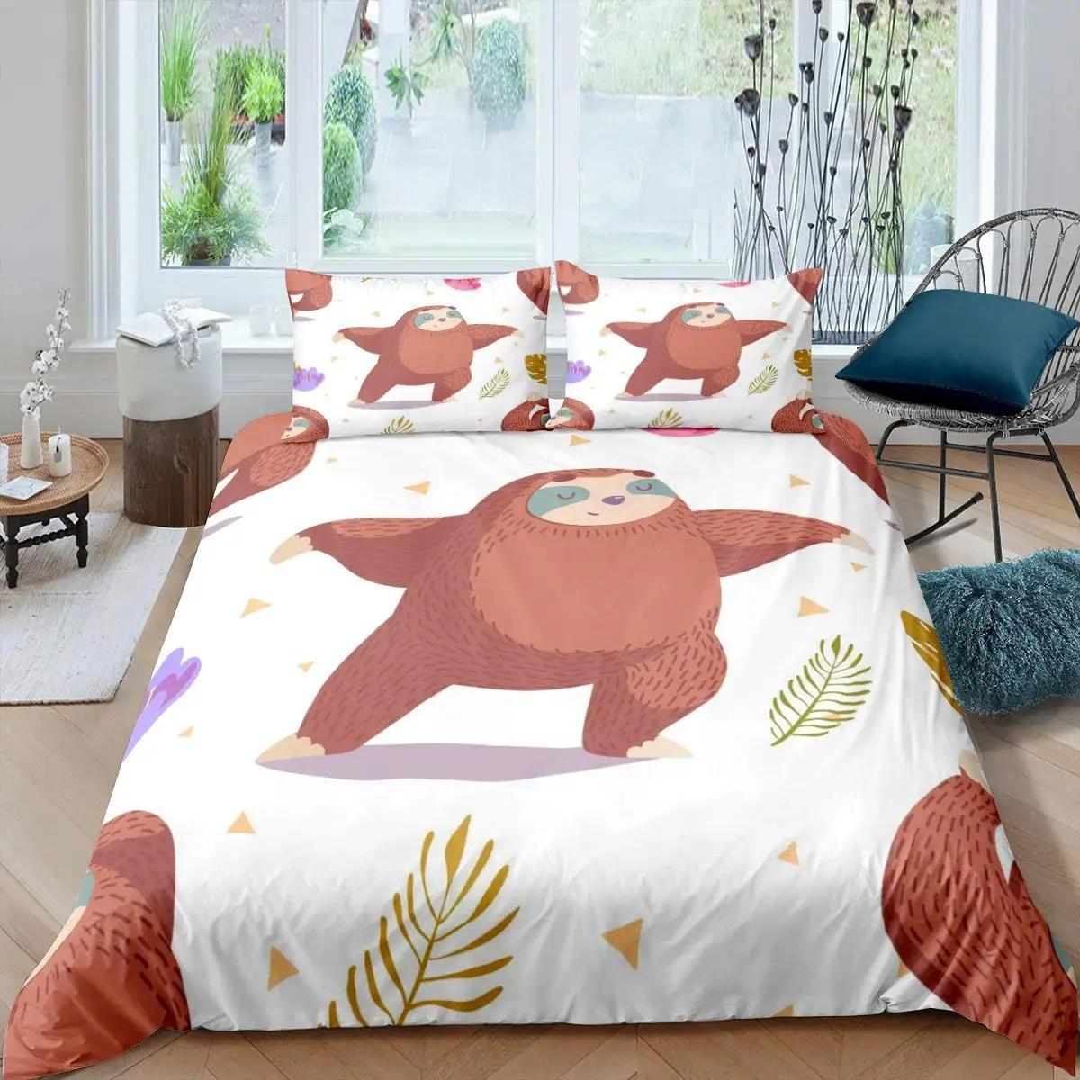 Cartoon Sloth King Queen Duvet Cover Kids Cute Animal Bedding Set Bathtub Decor Blue Comforter Cover Soft Polyester Quilt Cover 70x133cm 2pcs
Cartoon Sloth King Queen Duvet Cover Kids Cute Animal Bedding Set Bathtub Decor Blue Comforter Cover Soft Polyester Quilt Cover 70x133cm 2pcs