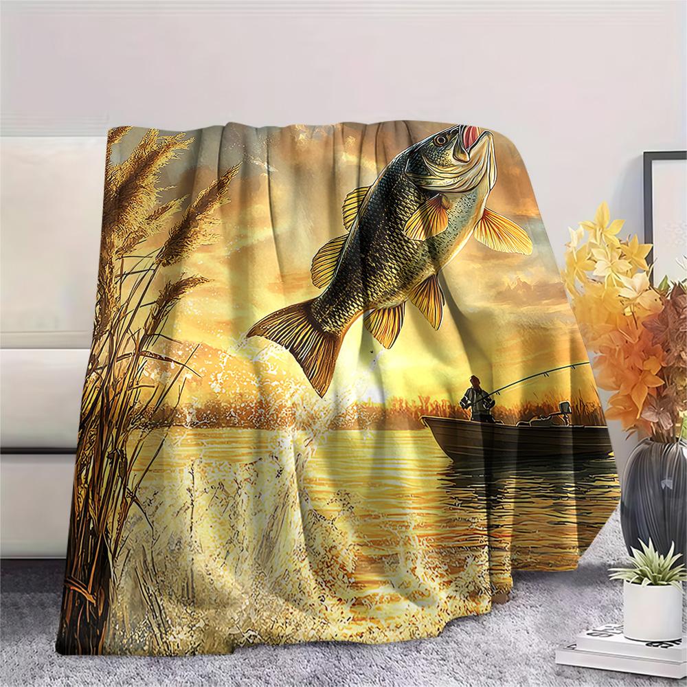 Fish Print Flannel Blanket, High quality Comfortable for All Seasons, Home Decor, Warmth and Comfort, Perfect for Christmas Gifts 80cm x 120cm
Fish Print Flannel Blanket, High quality Comfortable for All Seasons, Home Decor, Warmth and Comfort, Perfect for Christmas Gifts 80cm x 120cm