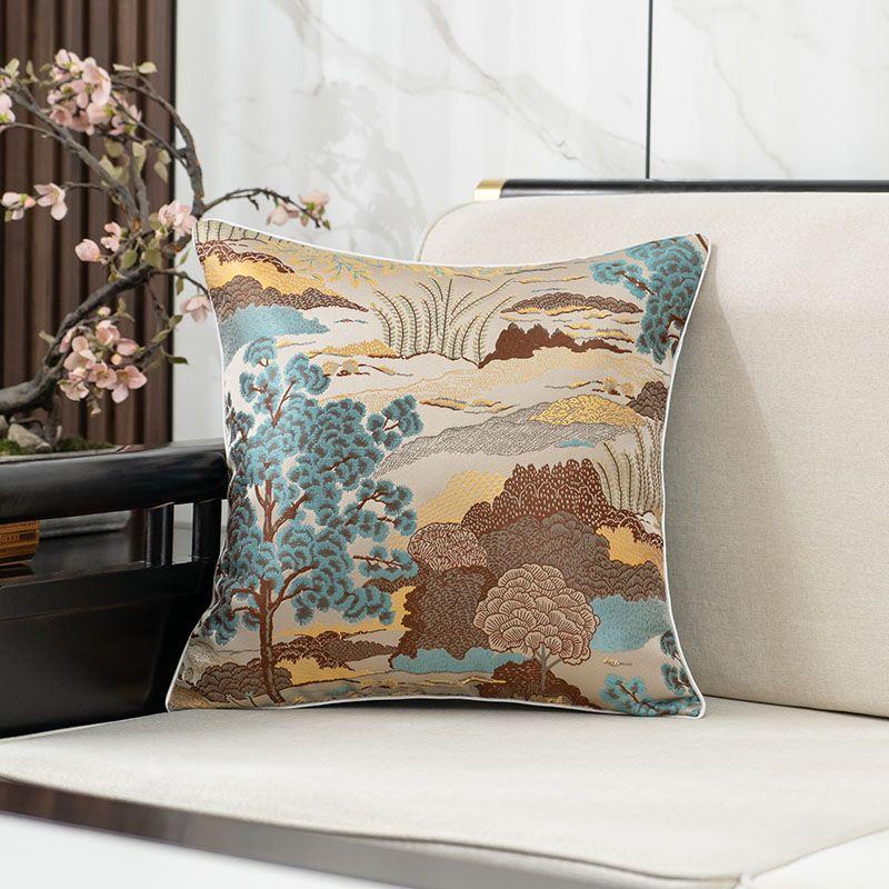 New Chinese throw pillow light luxury high-end national style landscape painting jacquard soft bag cushion living room pillow sofa pillow cover 45x45 single pillowcase
New Chinese throw pillow light luxury high-end national style landscape painting jacquard soft bag cushion living room pillow sofa pillow cover 45x45 single pillowcase