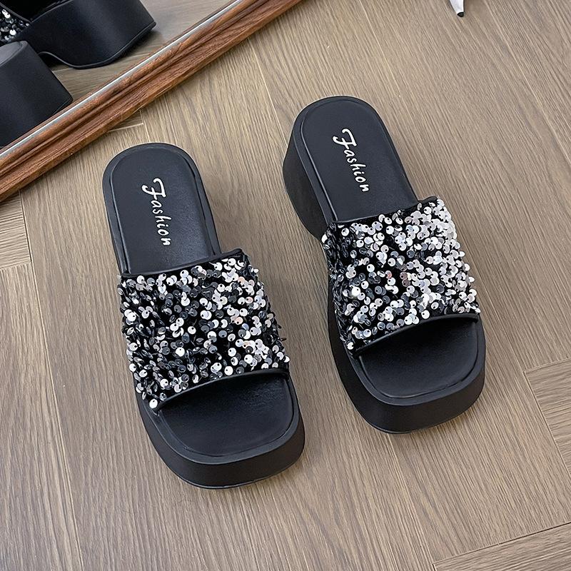 Casual platform slippers women s 2025 summer new Korean version sequined muffin bottom one-word drag comfortable women s sandals 40 срібний
Casual platform slippers women s 2025 summer new Korean version sequined muffin bottom one-word drag comfortable women s sandals 40 срібний