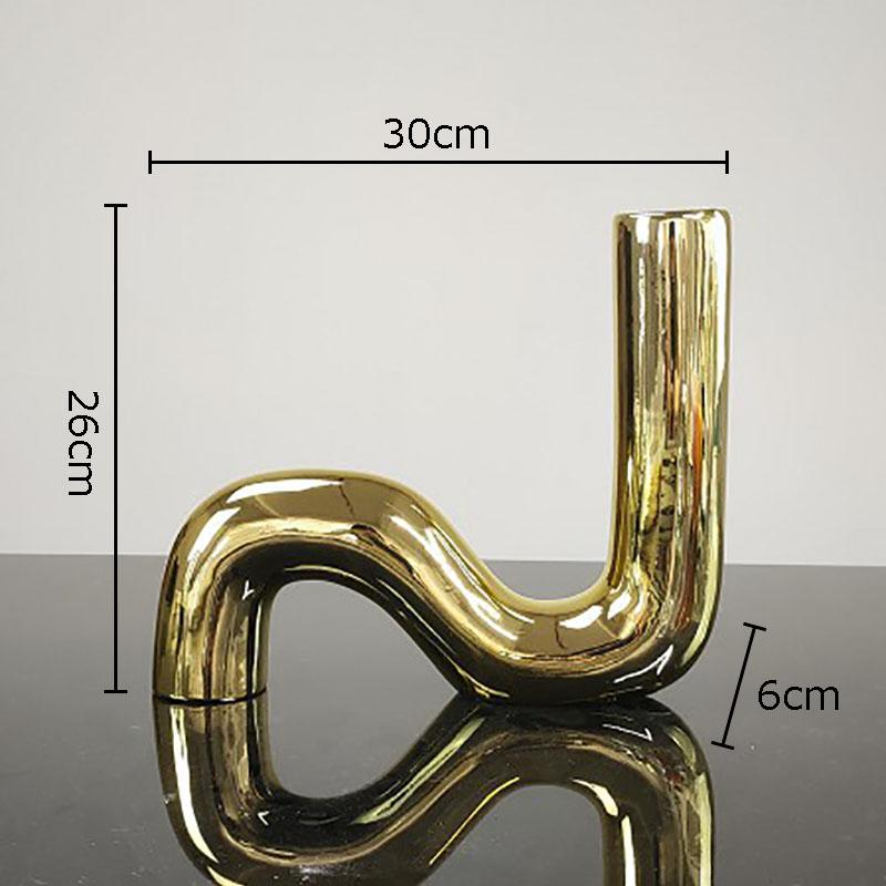 Creative Curved Pipeline Ceramic Vase Abstract Crafts Artificial Flower Decorative Flowers Arrangement Desk Decoration Vases золотистий
Creative Curved Pipeline Ceramic Vase Abstract Crafts Artificial Flower Decorative Flowers Arrangement Desk Decoration Vases золотистий
