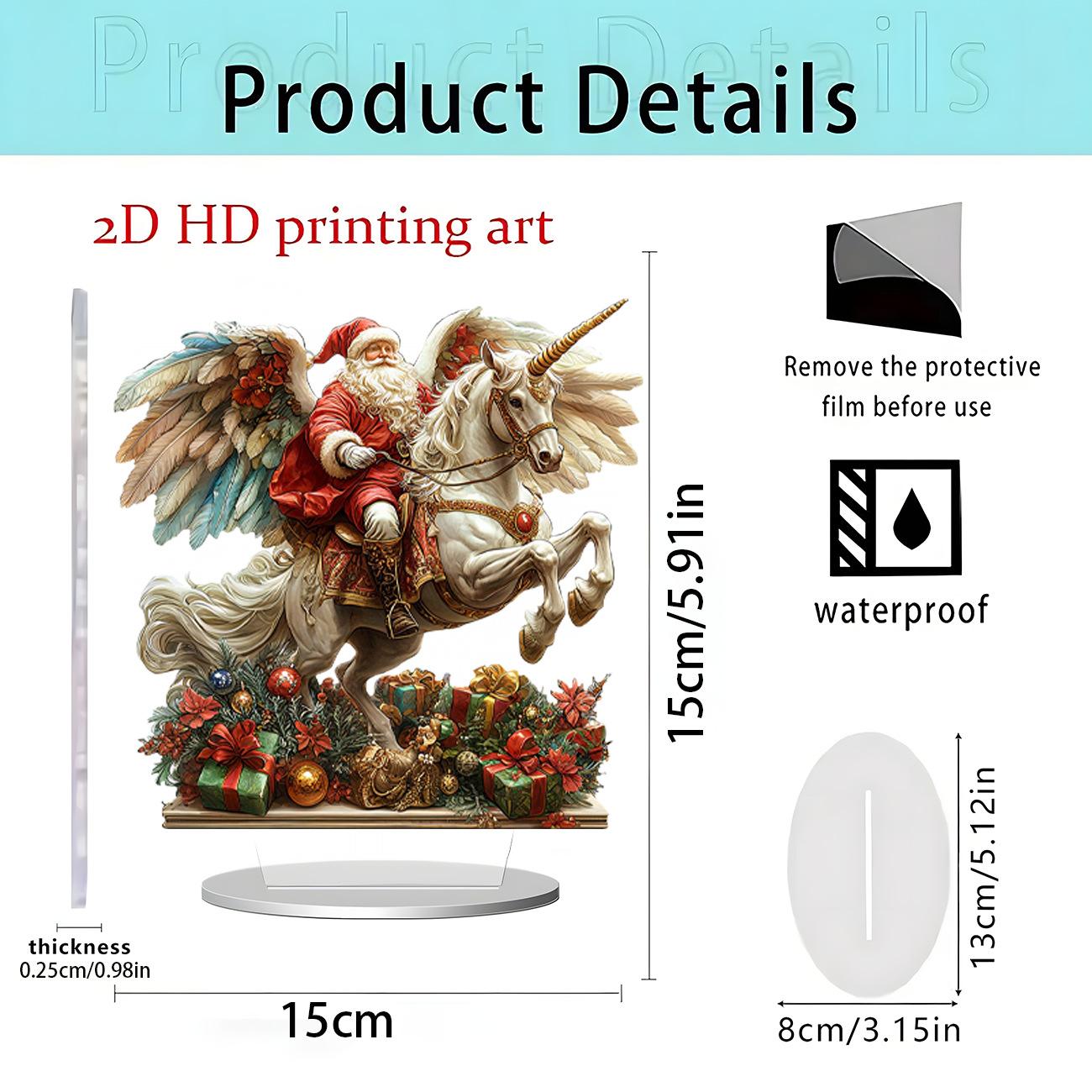 8in 2D Acrylic Display Stand Elk Sled With Santa Claus Christmas Decorations Multi-Functional Home Desk Decoration Photo Prop
8in 2D Acrylic Display Stand Elk Sled With Santa Claus Christmas Decorations Multi-Functional Home Desk Decoration Photo Prop