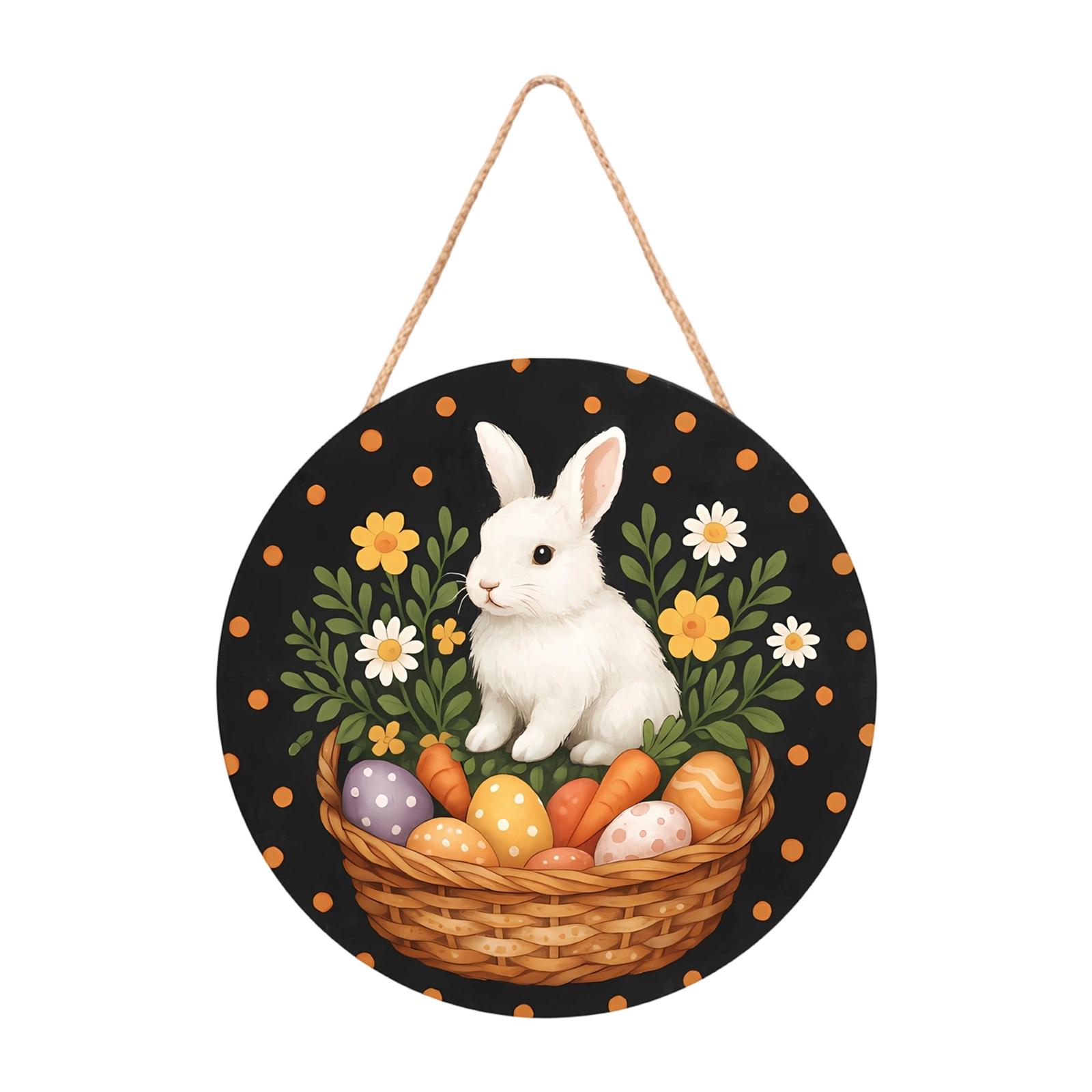 30cm Easter Wooden Front Door Sign Hanger,Assorted Cute Bunny & Colorful Egg Round Door Plaque Decor For Easter Home Porch Wall Decoration One Size
30cm Easter Wooden Front Door Sign Hanger,Assorted Cute Bunny & Colorful Egg Round Door Plaque Decor For Easter Home Porch Wall Decoration One Size
