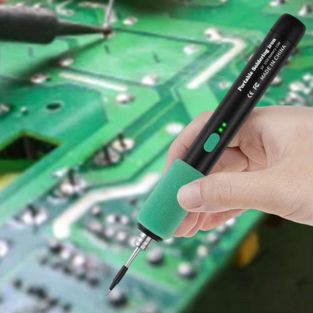 Plug and Play Soldering Iron Welding Tool Three-level Temperature Wireless Soldering Iron Repair 1set
Plug and Play Soldering Iron Welding Tool Three-level Temperature Wireless Soldering Iron Repair 1set