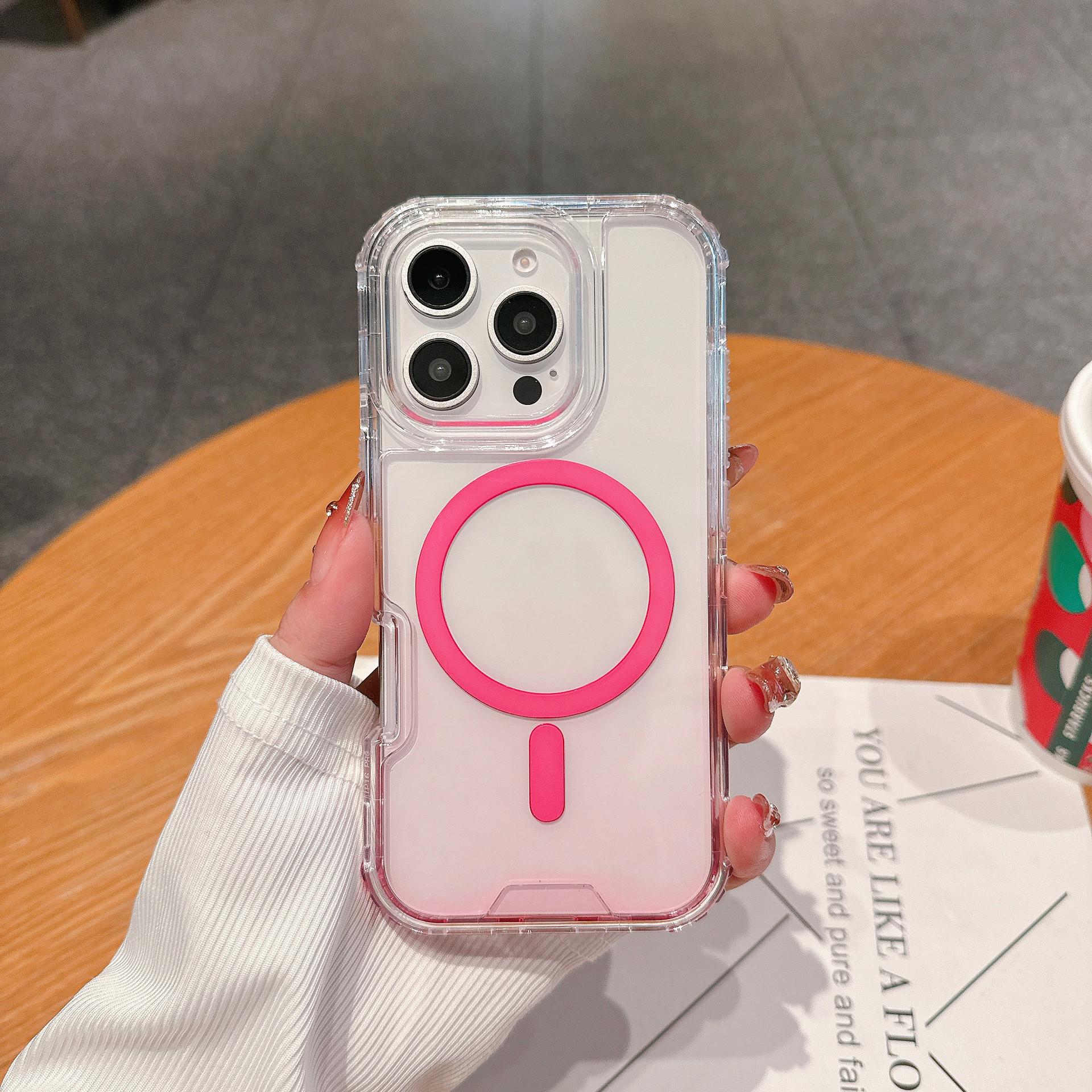 For IP16promax Thin Second Generation Magnetic Colorful Three-in-one Single Color Gradient Four-corner Anti-fall Mobile Phone Case For iPhone 16 pro max
For IP16promax Thin Second Generation Magnetic Colorful Three-in-one Single Color Gradient Four-corner Anti-fall Mobile Phone Case For iPhone 16 pro max