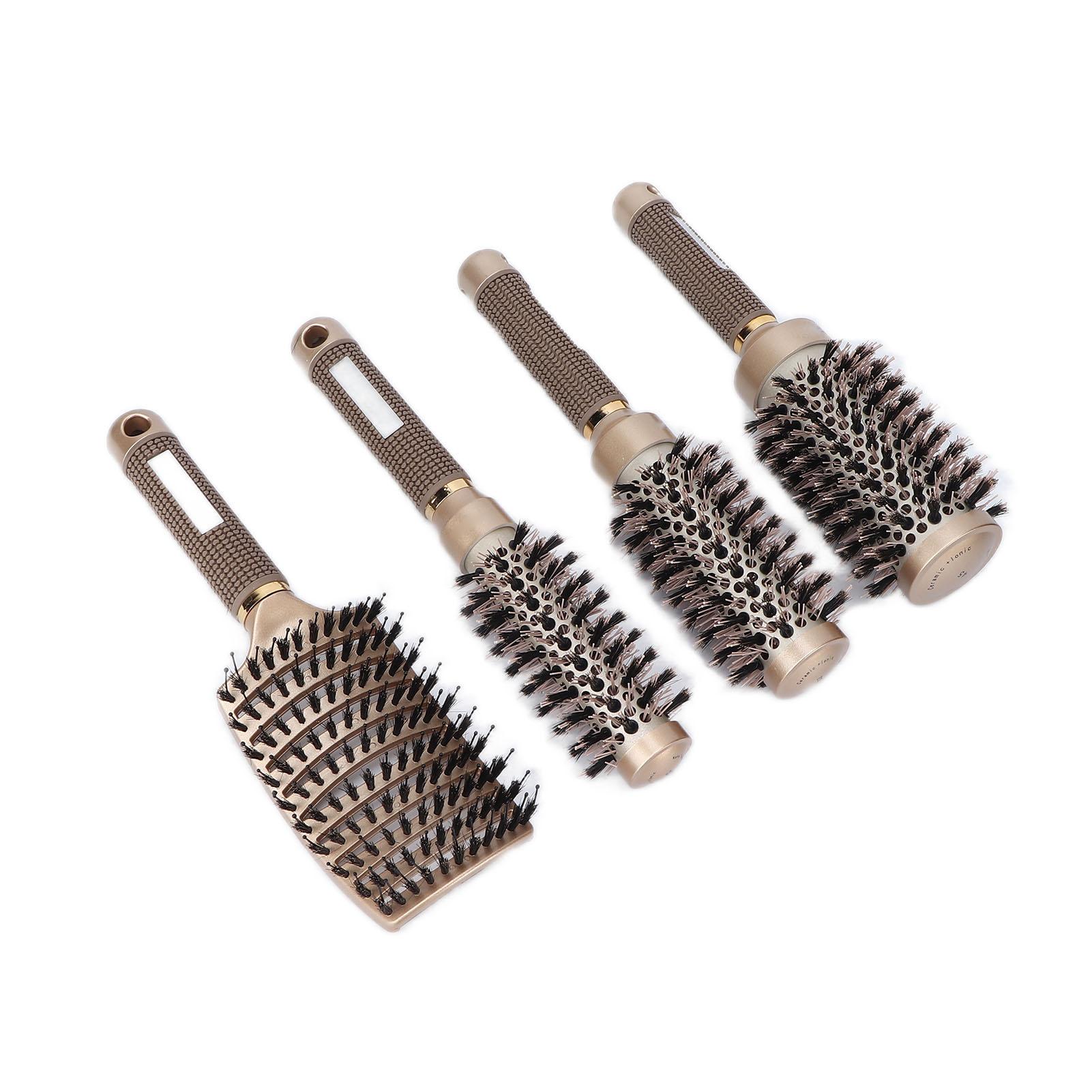 4pcs Professional Hair Brush Set Arc Form Hair Brush Round Brush for Blow Drying Curling Golden
4pcs Professional Hair Brush Set Arc Form Hair Brush Round Brush for Blow Drying Curling Golden