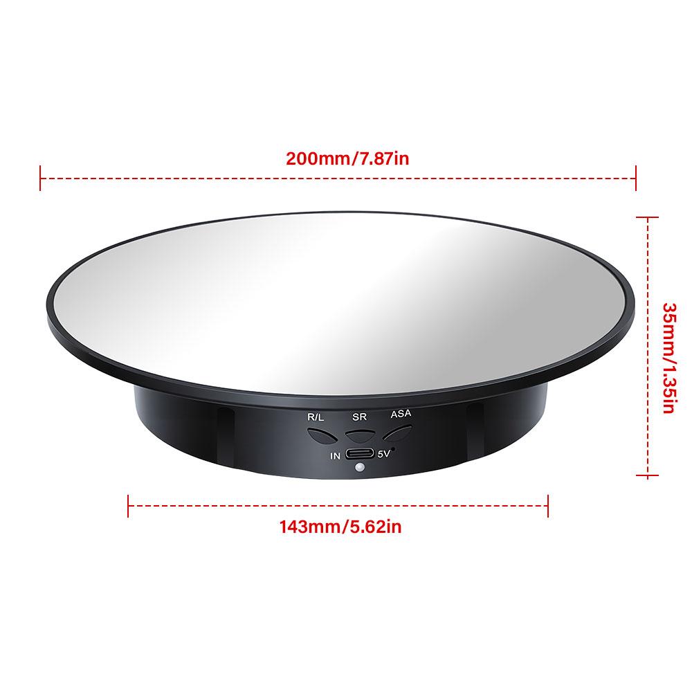 New 200mm 3 Speeds Photography Rotating Display Stand 360 Electric Rotating Product Display Turntable For Video Shooting
New 200mm 3 Speeds Photography Rotating Display Stand 360 Electric Rotating Product Display Turntable For Video Shooting