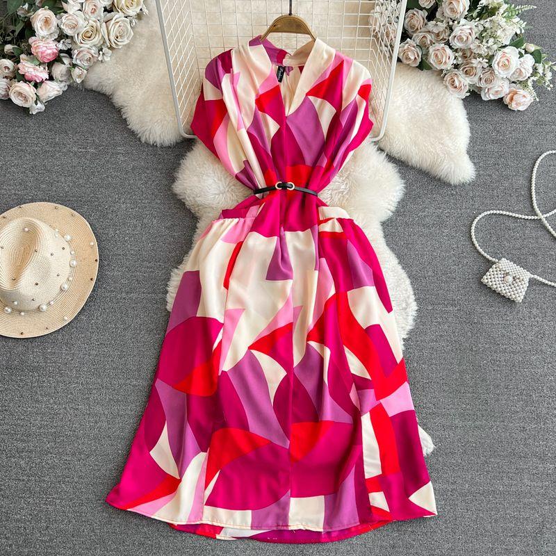 Bohemia Short Sleeve V Neck Waist-Tight A- line Plaid Dress Red All yards
Bohemia Short Sleeve V Neck Waist-Tight A- line Plaid Dress Red All yards