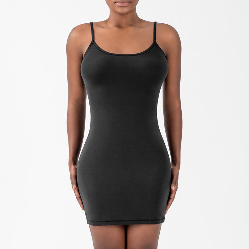 Сексуальное нюдовое платье-майка: Облегающий, обтягивающий бедра стиль светской львицы Medium чёрный
Сексуальное нюдовое платье-майка: Облегающий, обтягивающий бедра стиль светской львицы Medium чёрный