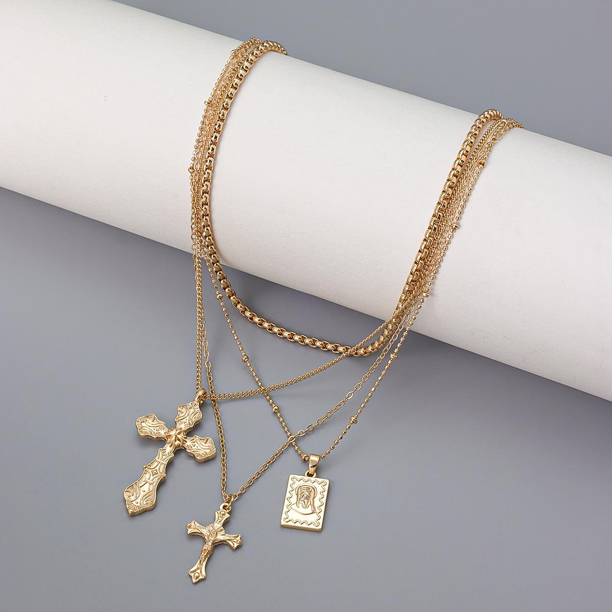 Новое горячо продаваемое золотое ожерелье с крестом, многослойное, в европейском и американском ретро стиле, высококлассный дизайн, нишевое дизайнерское ожерелье
Новое горячо продаваемое золотое ожерелье с крестом, многослойное, в европейском и американском ретро стиле, высококлассный дизайн, нишевое дизайнерское ожерелье