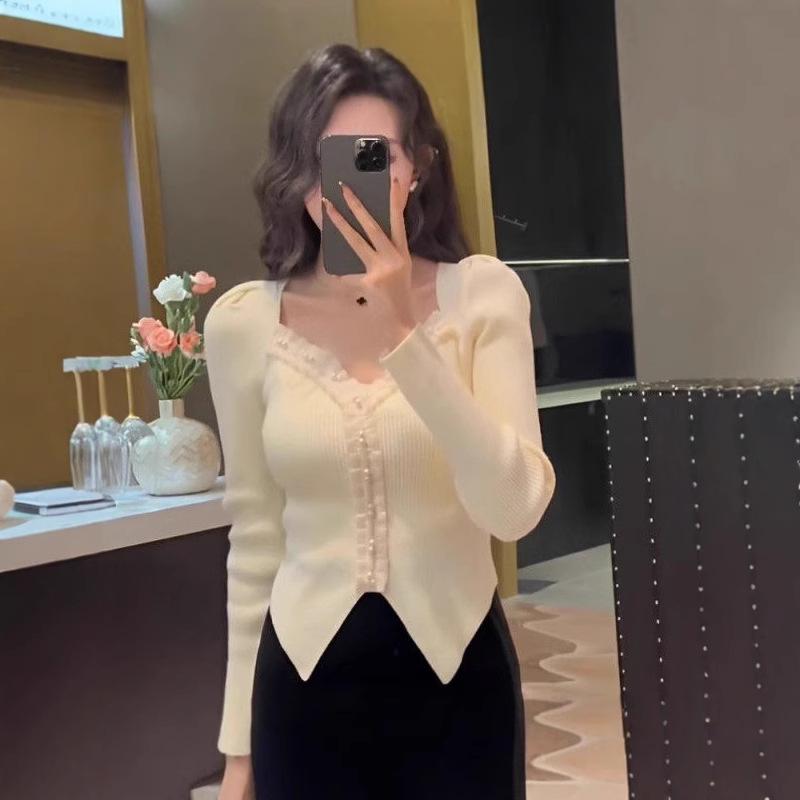 Women s 2024 French Lace Trim Slimming Bodycon Knit Sweater - Long Sleeve One Size
Women s 2024 French Lace Trim Slimming Bodycon Knit Sweater - Long Sleeve One Size