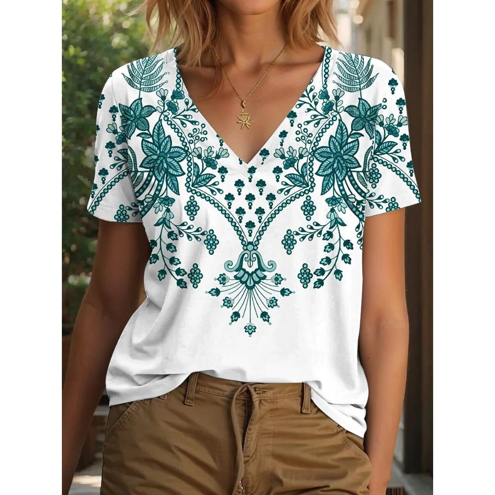 Outdoor Women‘s T-Shirt Flower Graphic Print Summer Casual V-Neck Short Sleeve T Shirts S
Outdoor Women‘s T-Shirt Flower Graphic Print Summer Casual V-Neck Short Sleeve T Shirts S