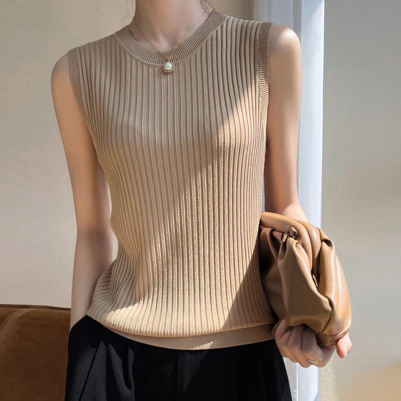Women s Round Neck Sleeveless Knitted Camisole Tank Top - Ice Silk Summer Base Layer Top XXXL
Women s Round Neck Sleeveless Knitted Camisole Tank Top - Ice Silk Summer Base Layer Top XXXL