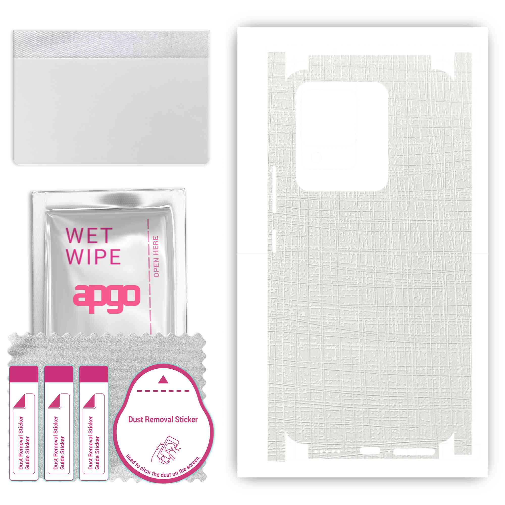 apgo Protective Skin Sticker for the back+sides compatible with Vivo V25e, Full Wrap Film, Foil, Vinyl - Pattern White Fabric
apgo Protective Skin Sticker for the back+sides compatible with Vivo V25e, Full Wrap Film, Foil, Vinyl - Pattern White Fabric