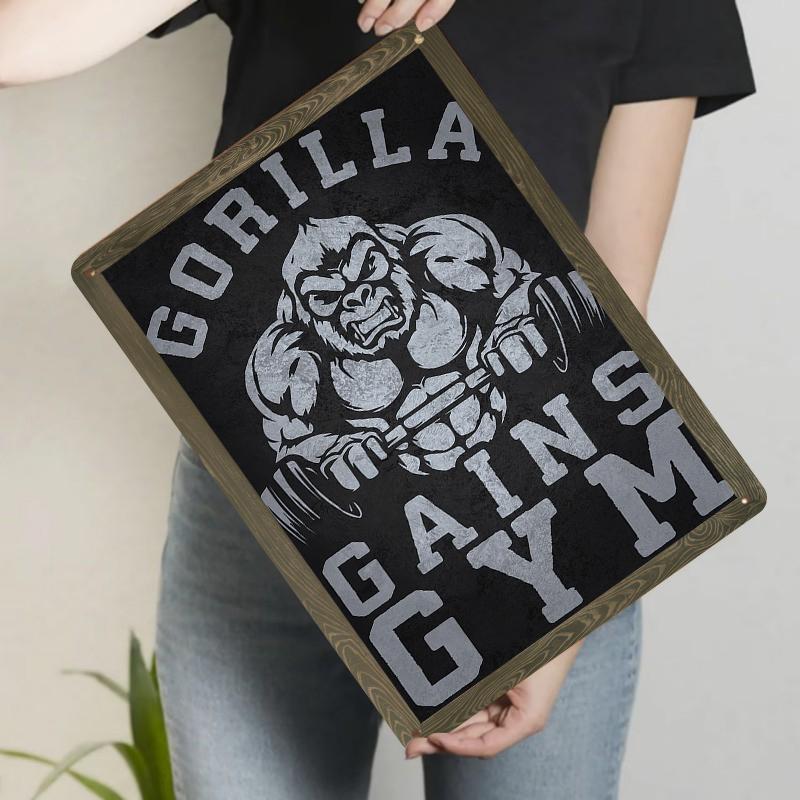 Gorilla Fitness Metal Wall Art Gym Strength Theme Decorative Iron Painting for Home Gym Decor 20x30cm(7.8x11.8inch)
Gorilla Fitness Metal Wall Art Gym Strength Theme Decorative Iron Painting for Home Gym Decor 20x30cm(7.8x11.8inch)