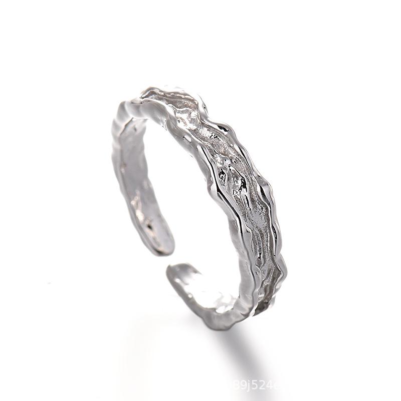 S925 Sterling Silver Irregular Pleated Open Ring for Women - Cold Style Fashion Finger Ring Adjustable платиновый
S925 Sterling Silver Irregular Pleated Open Ring for Women - Cold Style Fashion Finger Ring Adjustable платиновый