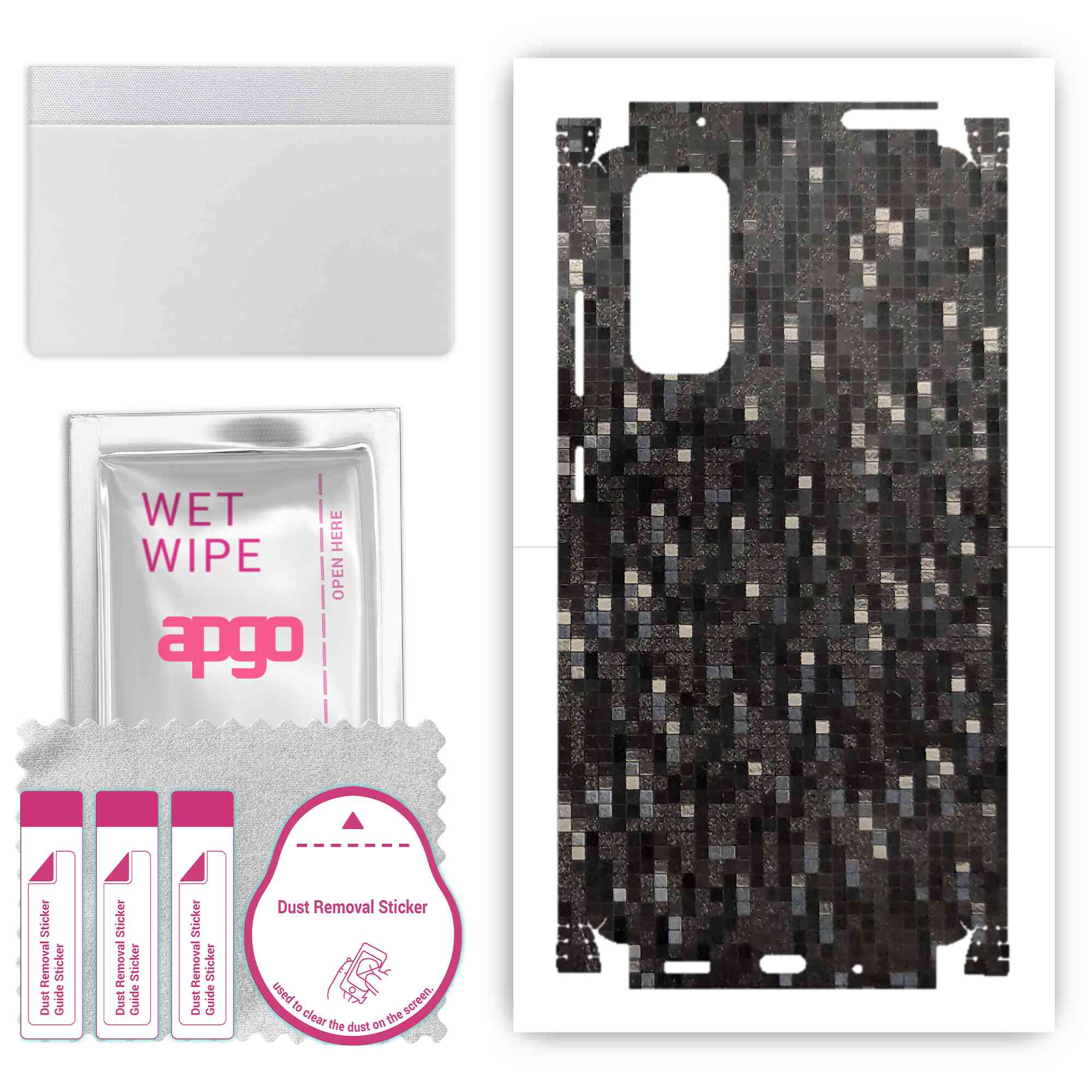 Apgo Protective Skin Sticker for the back+sides compatible with Samsung Galaxy S20 FE 5G, Full Wrap Film, Foil, Vinyl - Pattern Carbon Black Pixel
Apgo Protective Skin Sticker for the back+sides compatible with Samsung Galaxy S20 FE 5G, Full Wrap Film, Foil, Vinyl - Pattern Carbon Black Pixel